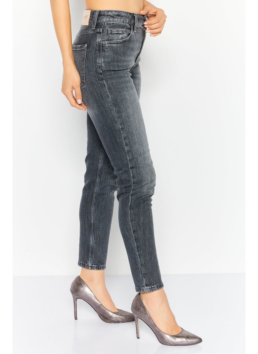 ESPRIT - Women Regular Fit Washed Stretchable Jeans, Black - Image 1