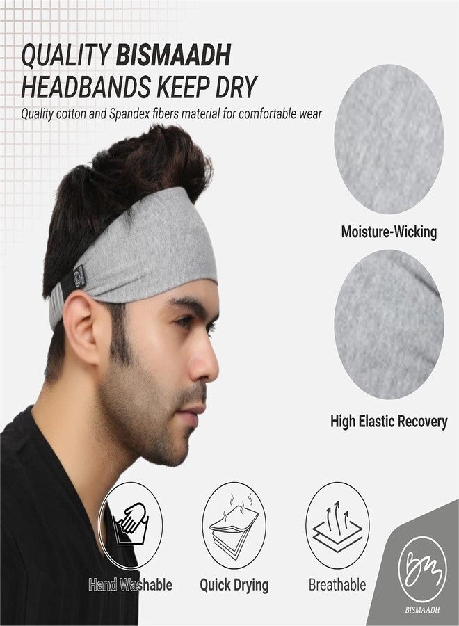 BISMAADH Cotton Soft & Durable Elastic Multifunctional Non Slip Unisex Workout Headband - Image 5