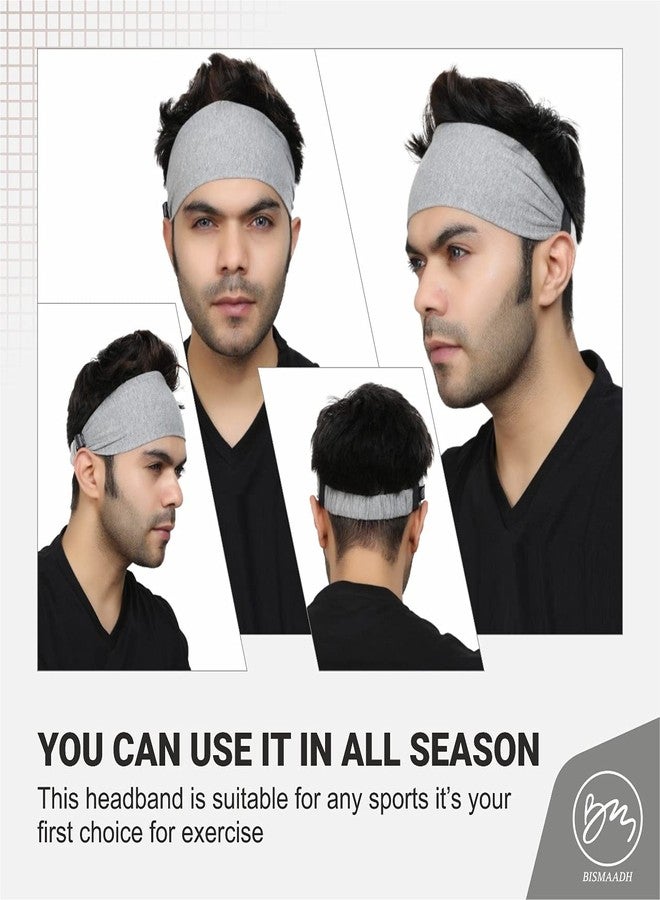 BISMAADH Cotton Soft & Durable Elastic Multifunctional Non Slip Unisex Workout Headband - Image 4