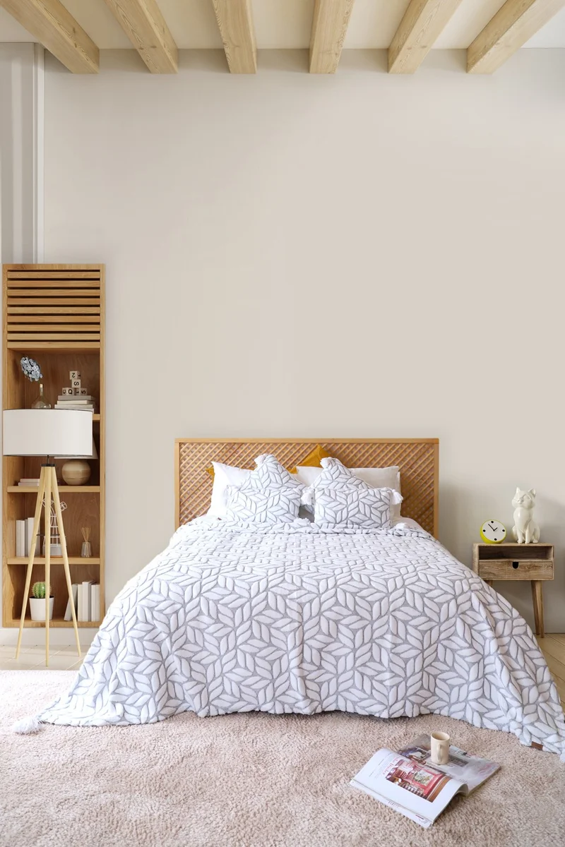 Hamur Dough Scandinavian Bedspread Set Double Set Bohemian Punch Punch Pattern Lotus Gray