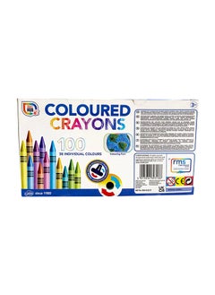 RMS 100 Colouring Crayons With Sharpener – 36 Individual Colors – Includes Super Crayon Sharpener  - Image 2