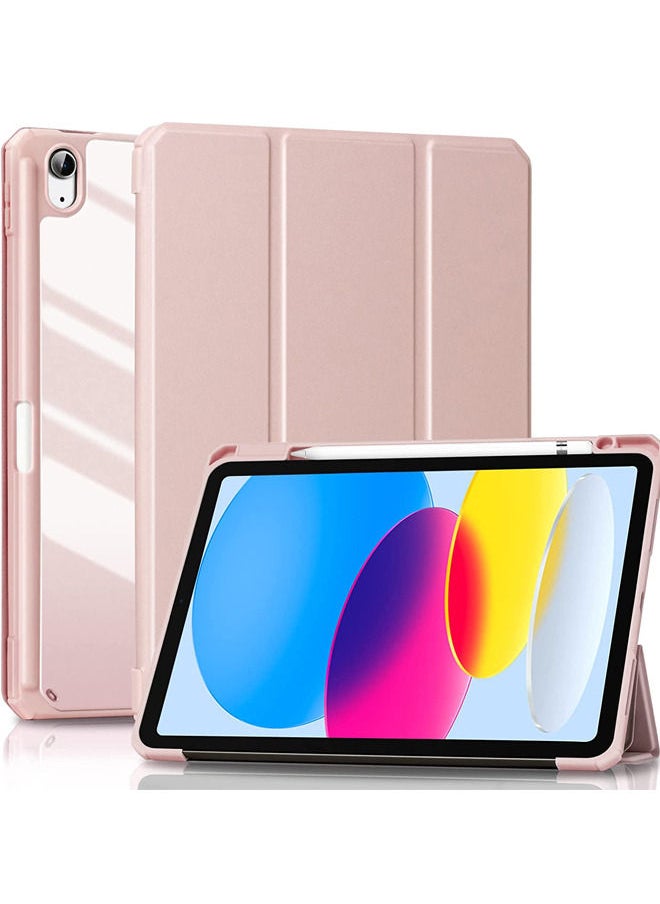 Rock Pow - Case for iPad (A16) 11th 11 inch 2025/iPad 10th 10.9 inch 2022 Clear Transparent Back Shell with Pencil Holder, Auto Sleep/Wake Case Cover for iPad 10th 10.9inch 2022/iPad 11th 11inch 2025 - Image 1