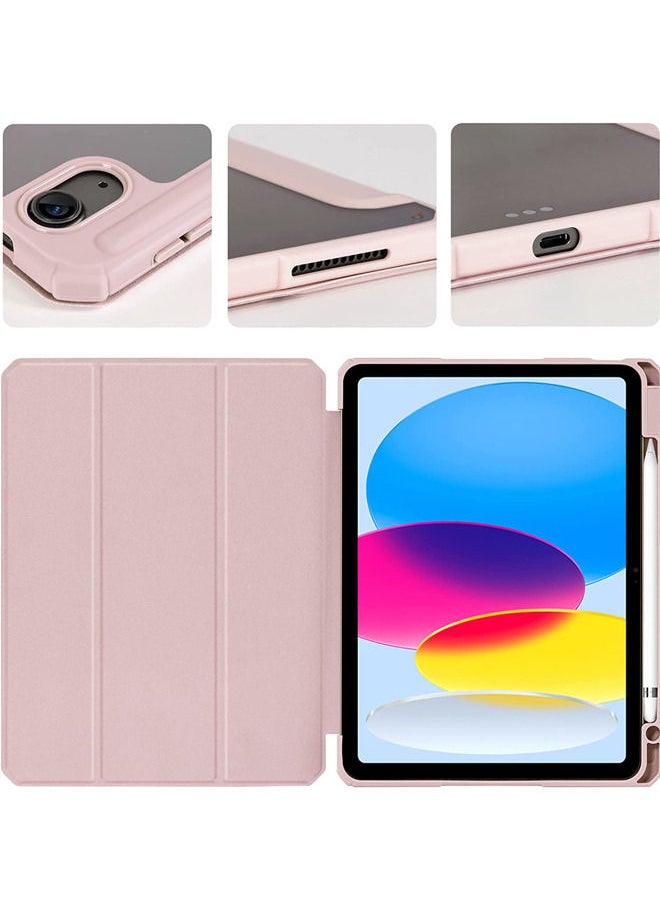 Rock Pow - Case for iPad (A16) 11th 11 inch 2025/iPad 10th 10.9 inch 2022 Clear Transparent Back Shell with Pencil Holder, Auto Sleep/Wake Case Cover for iPad 10th 10.9inch 2022/iPad 11th 11inch 2025 - Image 1