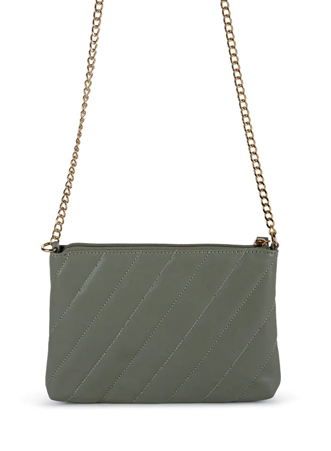 Vincci Women Quilted Shoulder Bag With Chain detail