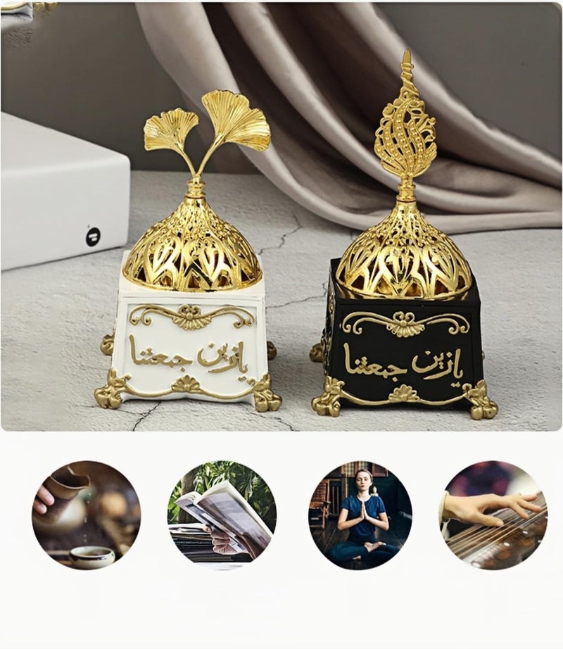 FANBODTA Zen Meditation Incense Burner - Resin Aromatherapy Decor for Home/Office, Compact Waterproof & Easy Clean, for Cone/Stick/Powder, Stress Relief Gift for Mindfulness & Yoga Lovers - Image 3