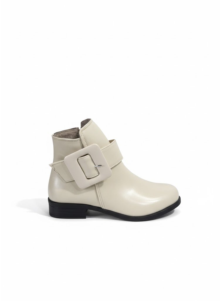 لايف ستيلاش  حذاء الكاحل جلد بسوسته G-25 - بيج - Image 2