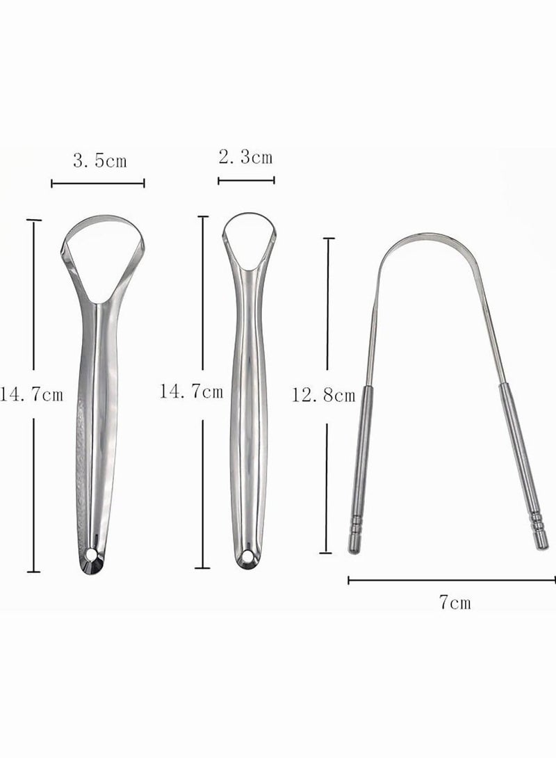 Generic Tongue Scraper for Adults Stainless Steel Tongue Scrapers Oral Care Kit Tongue Cleaner Tongue Scraper with Case  - Image 5