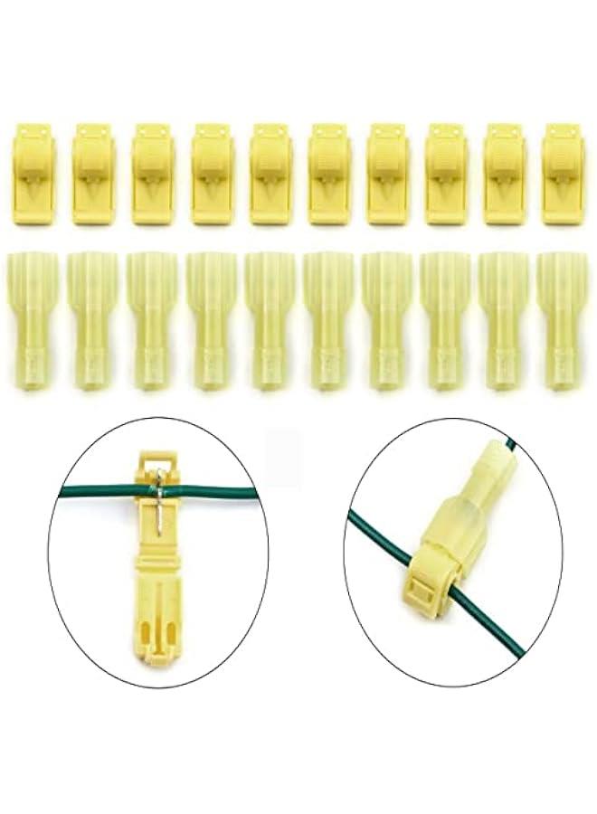 BWSJ Quick Connect Wire Terminals TTap Self Stripping with Nylon Fully Insulated Male Quick onnect Kit Mains Branch Wire Clamp Set 240 - Image 3