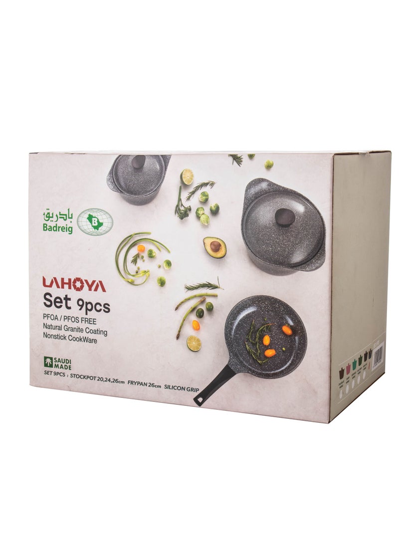 بادريق طقم قدور غرانيت 9 قطع صناعة سعودية - Image 2