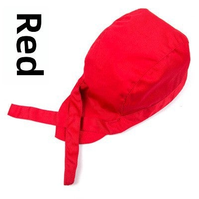 Unisex Chef Cap Kitchen Pirate Bandana Baseball Hat Red Pirate Hat 