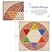 Offelec Classic Chinese Checkers Game Set 135 Inch Foldable Board with 60 Colorful Acrylic Marbles Portable Travel Board Games for Kids Adults Seniors Family Night 26 Players - Image 4