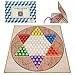Offelec Classic Chinese Checkers Game Set 135 Inch Foldable Board with 60 Colorful Acrylic Marbles Portable Travel Board Games for Kids Adults Seniors Family Night 26 Players - Image 2