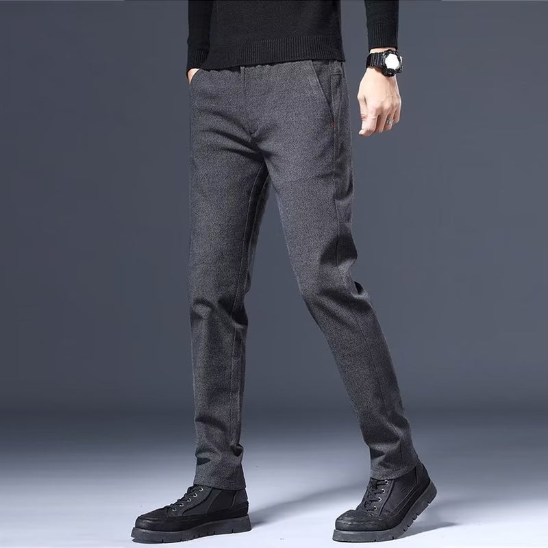 2023 New Mens Casual Slim Fit Pants Blue  - Image 2