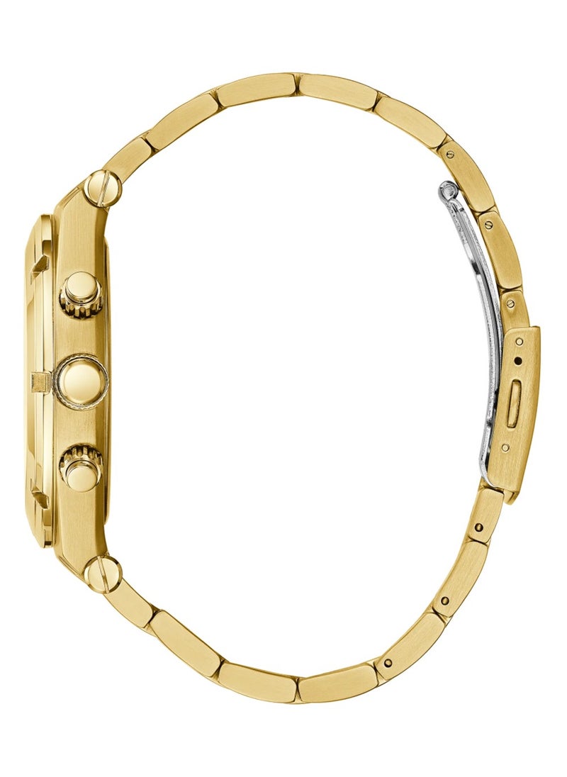 GUESS ساعة كونتيننتال للرجال باللون الذهبي من الستانلس ستيل GW0260G2  - Image 2
