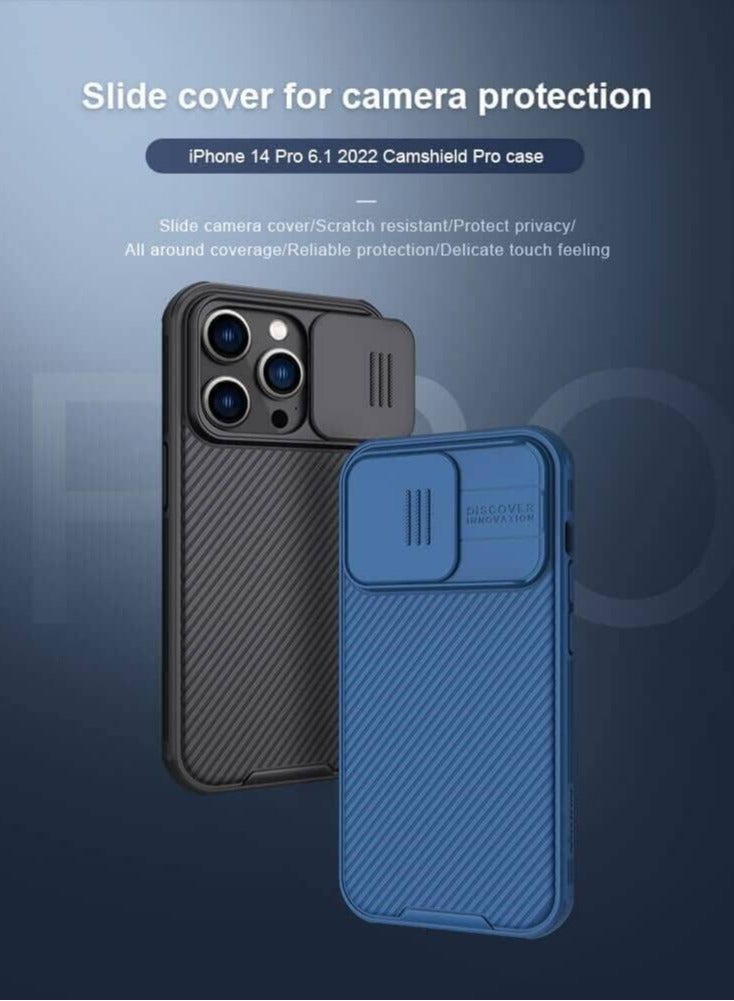 Raxoom غطاء حماية كاميرا آيفون 14 برو كام شيلد برو سلايد - مقاوم للخدوش أزرق - Image 2