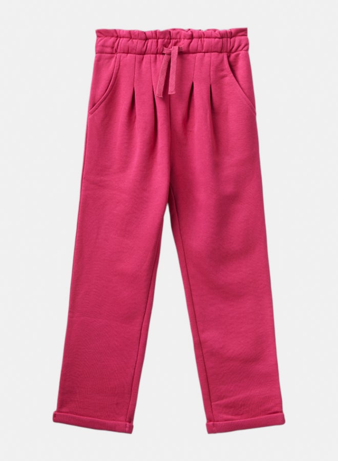 بينيتون بنطلون بنات مزموم الأعلى من قطنة دافئة - Image 1