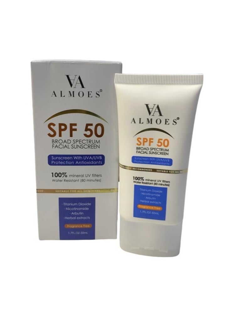 ALMOES INC - Sunscreen for all skin types, 50 ml - Image 1