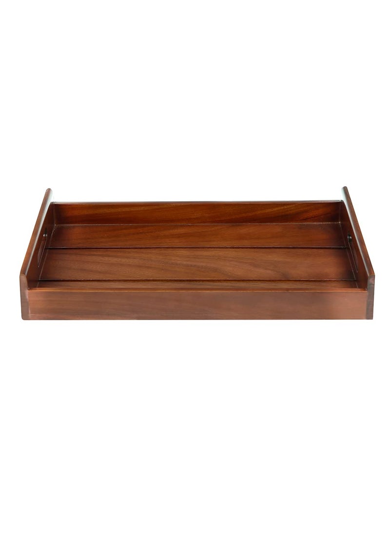 RF REINVENTION FACTORY Teak Wood Serving Tray by Reinvention Factory for Serving at Home and Kitchen Brown Colour10 x 14 x 2 inch  - Image 2