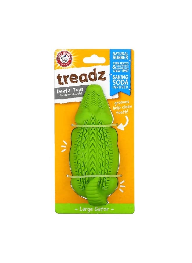 Arm & Hammer - Treadz Dental Toys For Strong Chewers Large Gator 1 Toy - Image 1