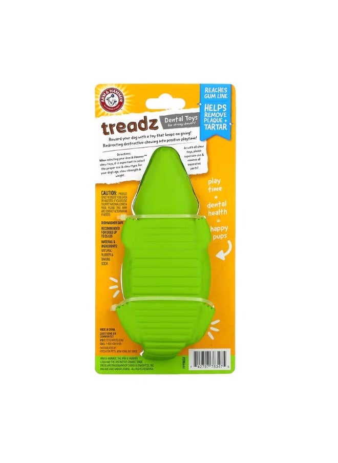 Arm & Hammer - Treadz Dental Toys For Strong Chewers Large Gator 1 Toy - Image 1