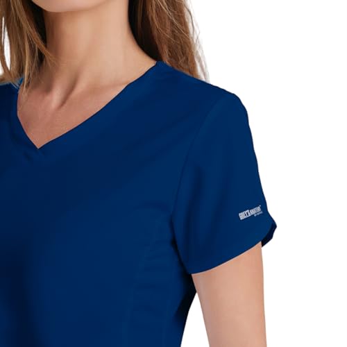 Barco Grey’s Anatomy by BARCO Classic Cora Scrub Top for Women – Indigo, 4-Pocket Crossover V-Neck Scrub Shirt with Natural Stretch, Soil Release Fabric, and Super-Soft Finish – Large, Regular Fit - Image 5