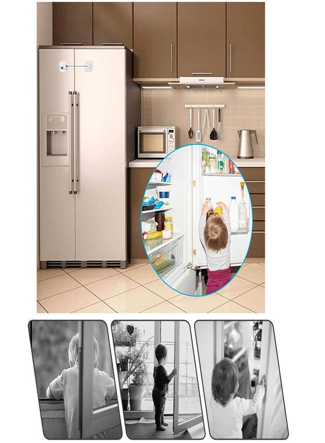 FKTUV Child Safety Cabinet Locks, Fridge Lock with Combination, Closet Locks,Cabinet Lock(Black 2Pcs) - Image 4