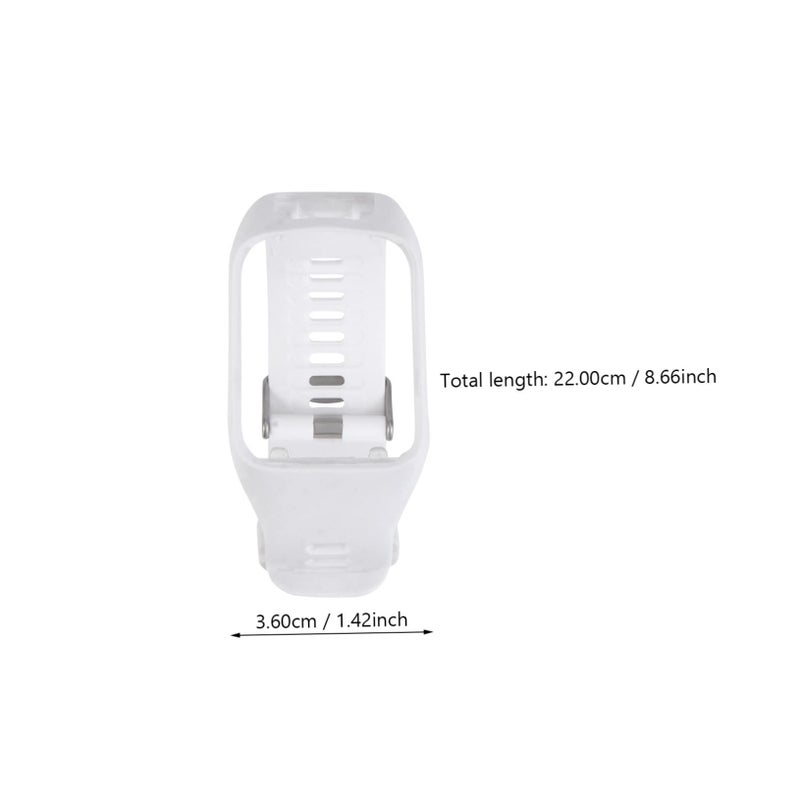 أربطة ساعات بيضاء للنساء والرجال 22×3.6 سم إكسسوارات رياضية - Image 4