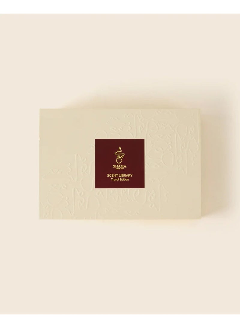 شامة مجموعة عطور سفر فاخرة شاما، 6 عطور تدوم طويلاً للرجال والنساء مع حامل ذهبي (أحمر) - Image 1