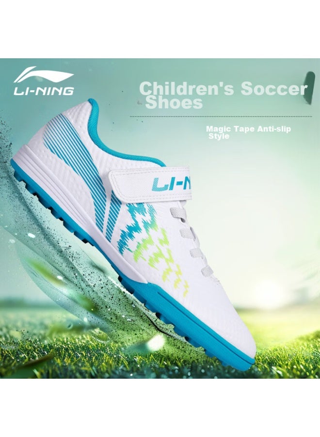 Li-Ning Li-ning Soccer Cleats For Children, Molded Studs, Elementary School Students, Older Kids, Professional Training And Competition Shoes, Laceless, Non-slip Cleats, Size 34 - Image 1