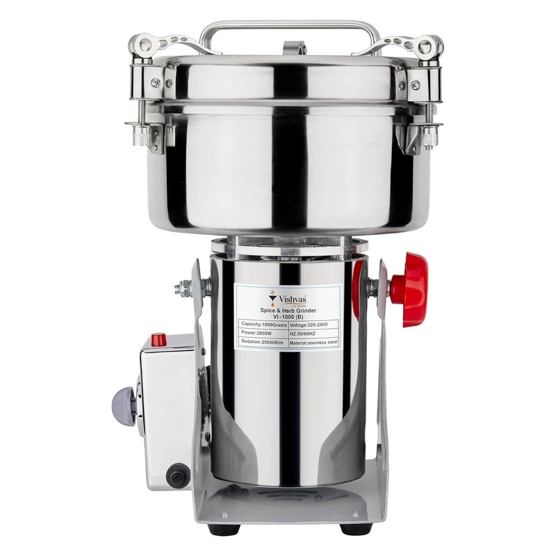 Vivatra Vishvas Spice Masala Grinder Machine 1kg with Fast and Efficient Grinding for Spices Herbs and Dry Fruits 1 KG B Stainless Steel  - Image 3