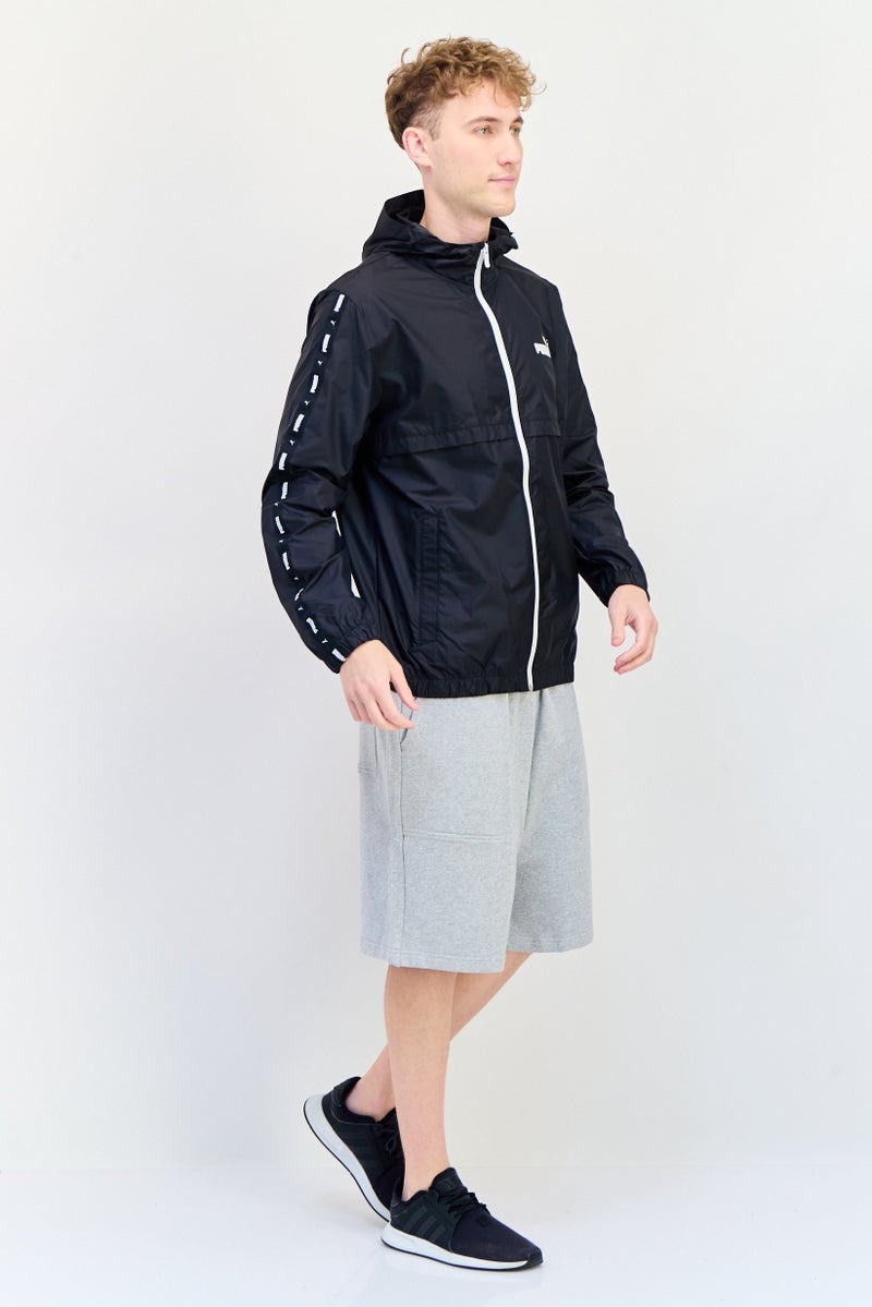 PUMA جاكيت تدريب رياضي للرجال بأكمام طويلة، أسود - Image 4