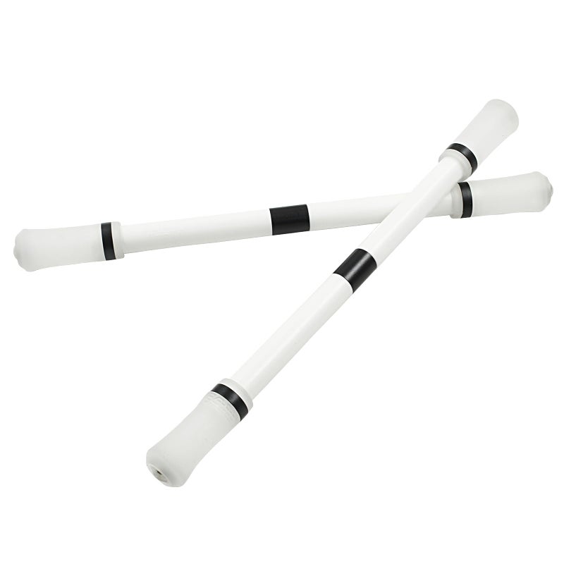 Hitefu Hitefu 2PCS Spinning Pen White Finger Spinner Pen Rotating Pen Spinning Trainer Gaming Trick Pen Mod for Student Adults 