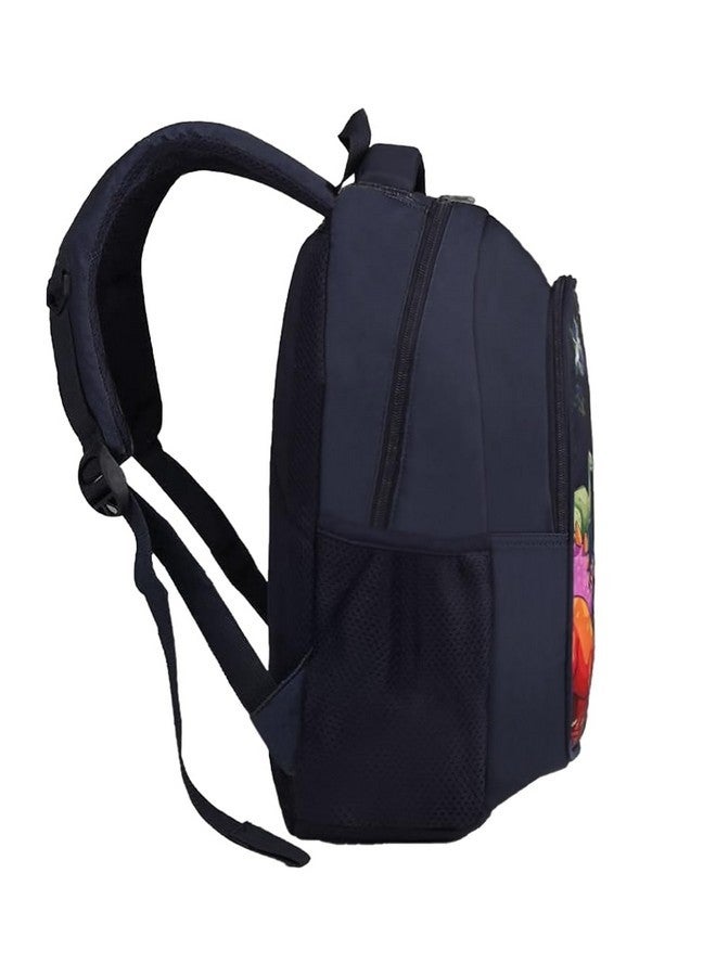 Frantic حقيبة ظهر مدرسية مقاومة للماء من بوليستر 26 لتر مع 2 قسم مع حقيبة أقلام/قرطاسية لحقيبة المدرسة وحقيبة يومية وحقيبة نزهة للأولاد والبنات (Bk_Blue_Jurassic_24_A) - Image 3