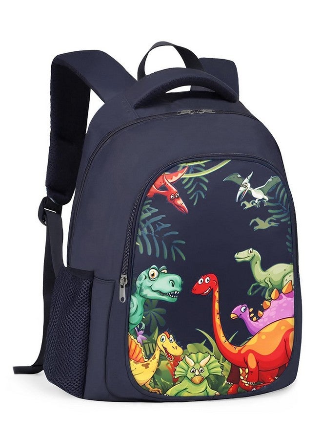 Frantic حقيبة ظهر مدرسية مقاومة للماء من بوليستر 26 لتر مع 2 قسم مع حقيبة أقلام/قرطاسية لحقيبة المدرسة وحقيبة يومية وحقيبة نزهة للأولاد والبنات (Bk_Blue_Jurassic_24_A) - Image 2