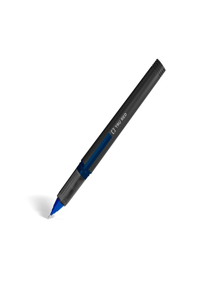 TRU RED TR57325 Rollerball Pens, Fine Point, Blue, Dozen/Pack - Image 1