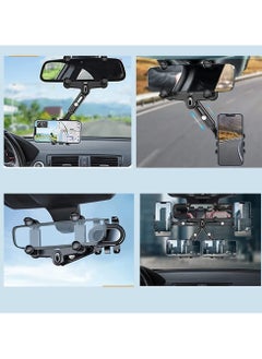 HM2A Car Phone Holder,360°Rotatable Phone Holder for Car Rear View Mirror Mobile Holder For Car, Adjustable GPS Holder for Most Mobile Phones Fits Bigger Vehicles  - Image 2