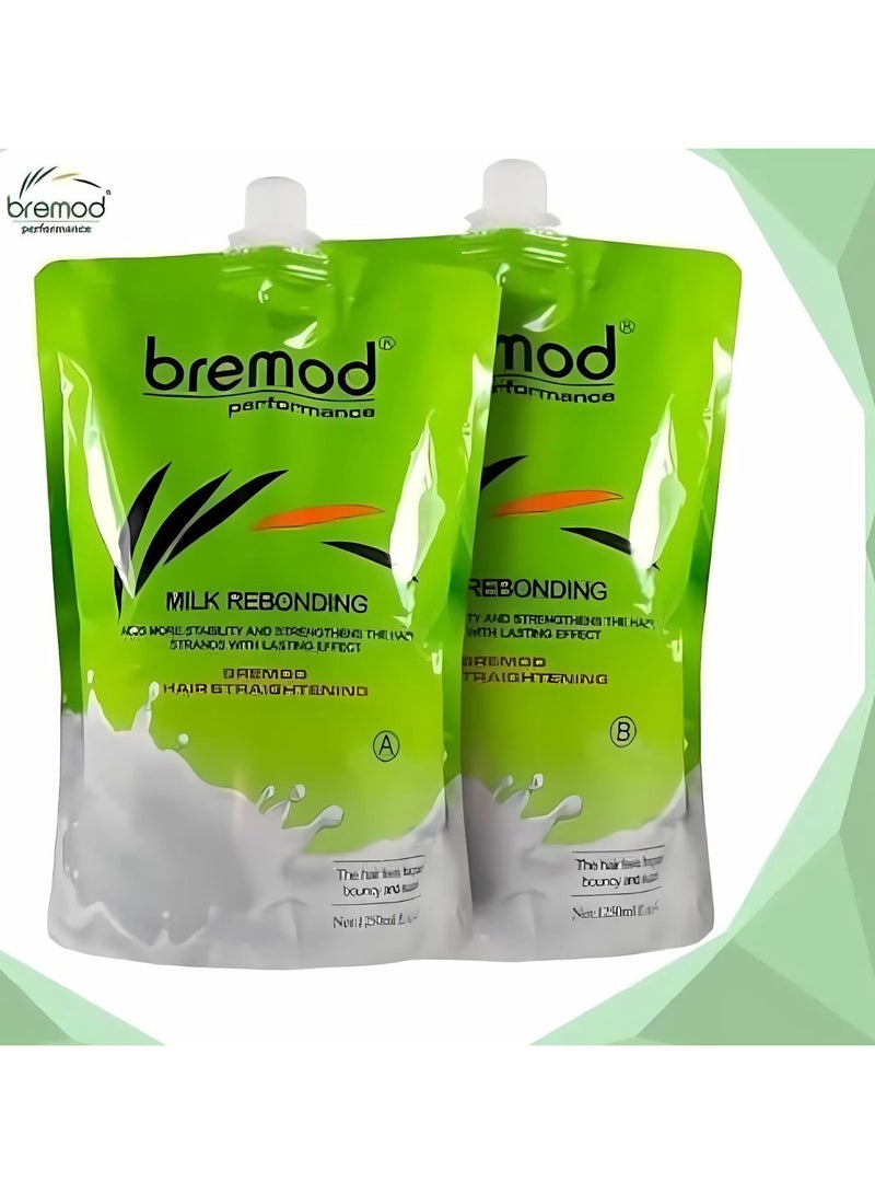 بريمود مجموعة حليب بريمود لإعادة بناء الشعر (A + B) لفرد الشعر وتحييده بتأثير يدوم طويلا 1250 مل - Image 1