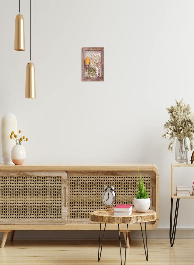 Califortree 5x5 Small Shadow Box Frame with Linen Back - Sturdy Rustic Memory Display Case of Flower, Pictures, Medals and More, Rustic Brown - Image 5