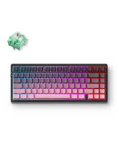 G75 Pro Black Pink 75% Layout Tri-mode Gasket Mount Hot-Swappable Mechanical Keyboard with 2.4 GHz Wireless, Bluetooth, Type-C, Cherry Profile PBT Double-Shot Keycaps, 1.2mm Per-Key Flex-Cut PCB, RGB Backlighting, Plate & Internal Foams (IXPE, PET, Poron, Silicone), PC Flex-Cut Plate, HUB Support, Compatible with Windows/macOS/Linux | MC-G75-18