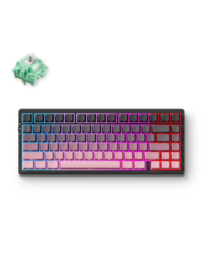 MCHOSE - G75 Pro Black Pink 75% Layout Tri-mode Gasket Mount Hot-Swappable Mechanical Keyboard with 2.4 GHz Wireless, Bluetooth, Type-C, Cherry Profile PBT Double-Shot Keycaps, 1.2mm Per-Key Flex-Cut PCB, RGB Backlighting, Plate & Internal Foams (IXPE, PET, Poron, Silicone), PC Flex-Cut Plate, HUB Support, Compatible with Windows/macOS/Linux | MC-G75-18 - Image 1