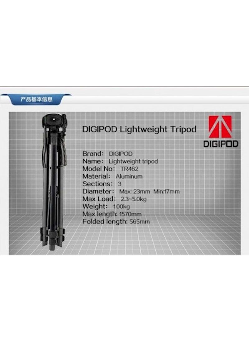 Digipod Rekor TR-462 157 cm Professional Tripod + Bag  - Image 5