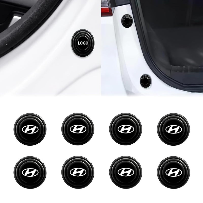 Kidoca Car Shock Absorber Door Guard Rubber Pads Compatible for HYUNDAI Exter, Creta, Venue, Verna, i10, i20, Aura, Alcazar, Tucson, Santro, Kona, Stargazer, SantaFe, Ioniq, Getz, Elantra, Accent, Eon - Image 1