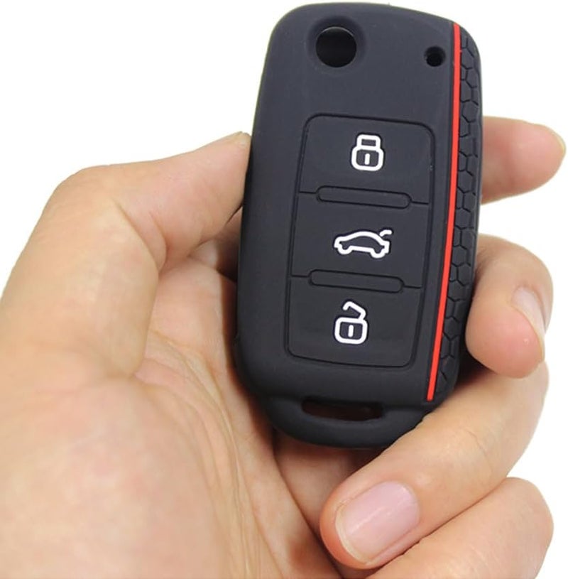 Berfea Silicone Key Fob Cover for Volkswagen - Image 4