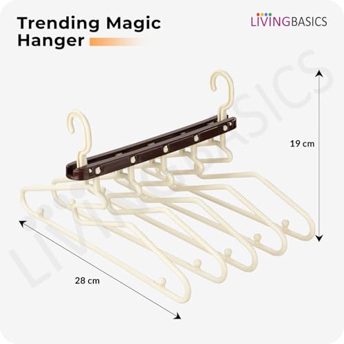 LivingBasics 5 in 1 Magic Hanger for Wardrobe (Set of 2) - Image 2