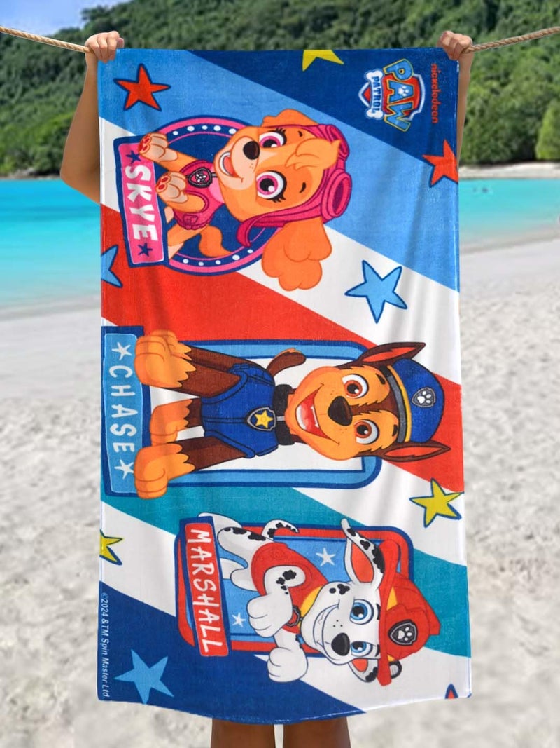 Athom Living Paw Patrol Character Printed Kids Cotton Bath Towel, 350GSM, Attractive Towel for Kids for Their Bath time/Beach time. - Image 2