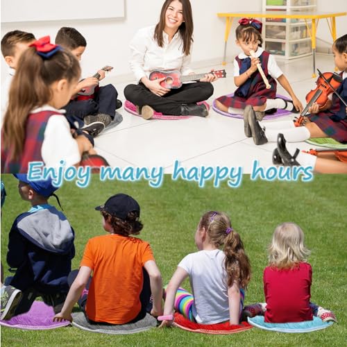 AMHSCOCA 6 Pcs Kids Carpet Circle Seats 16" Kids Round Soft Warm Floor Rug Mat for Classroom, Home School Story Time, Group Activity Educational Learning Playing Areas (6) - Image 5