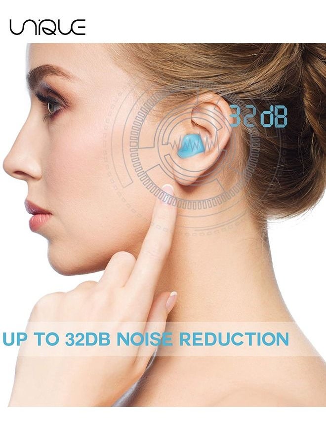 Unique - 6Pcs Sleep Earplugs, Silicone Earplugs, Sleep Earplugs with High Decibel Noise Protection Waterproof Earplugs for Sleep Learning Swimming and Cancelling Noise - Image 1
