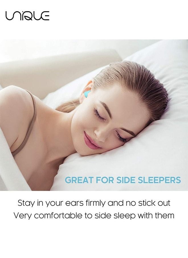 Unique - 6Pcs Sleep Earplugs, Silicone Earplugs, Sleep Earplugs with High Decibel Noise Protection Waterproof Earplugs for Sleep Learning Swimming and Cancelling Noise - Image 1