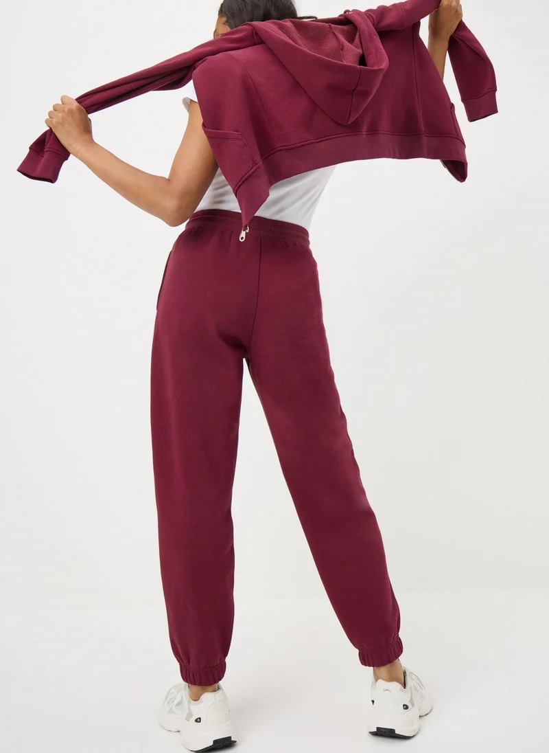 Matalan Burgundy Tapered Jogging Bottoms