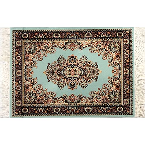 Inusitus Carpet Coasters, Set 4 Turkish Rug Style Table Drink mats, Absorbent Kitchen and Dining Accessories, Spill & drip Protection - Image 2